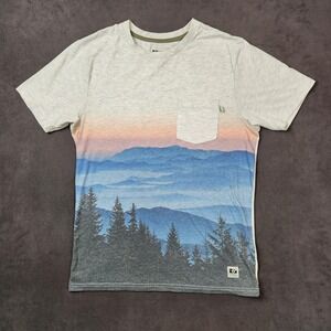 HippyTree Shirt Mens Medium Gray Treeline Tee Nature‎ Photography Collective